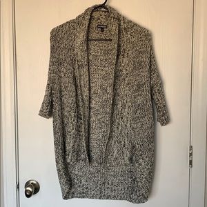 Black and white knit cardigan from Express